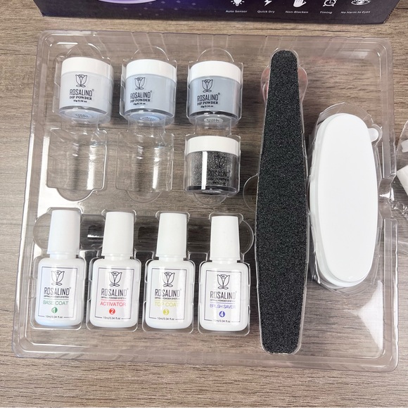 DIY Manicure Nail UV Lamp Nail Drill Hand Rest Gel Nails Dip Powder Bundle - Picture 14 of 15